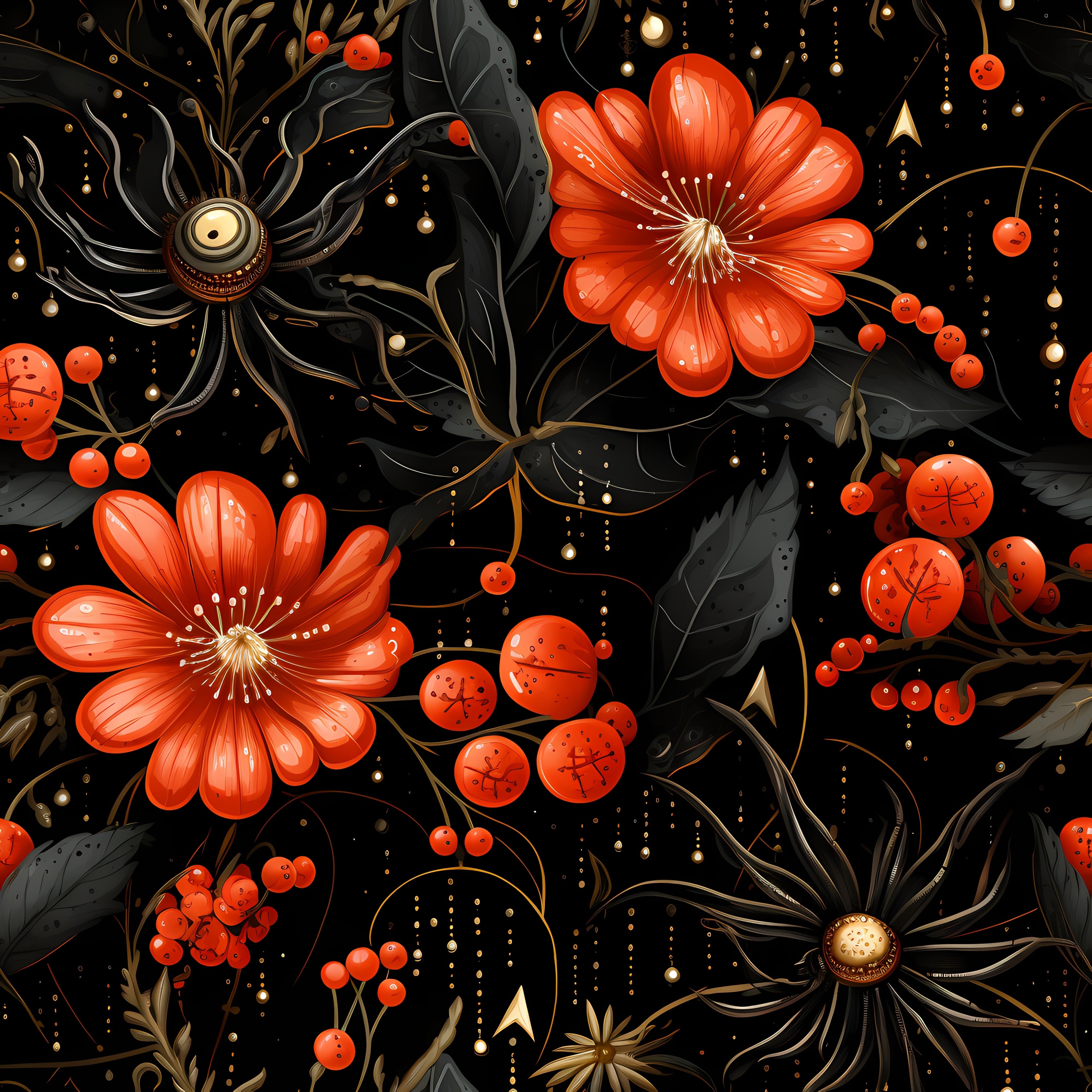 Black & Red Flower Dauervorbestellung